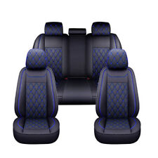 For Dodge Leather Car Seat Covers Protector 5-Seats Full Set Front Rear Cushion picture