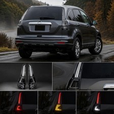 Left+Right Side Black LED Rear Tail Lights Assembly for 2007-2011 Honda CR-V Cgt picture