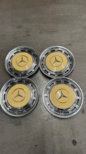 4x Mercedes-Benz Cream Ivory Hub Caps 14” Wheel Covers W114 W115 W108 W123 picture