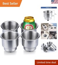 Versatile Stainless Steel Drink Holder with Drain for Easy Installation Anywhere picture