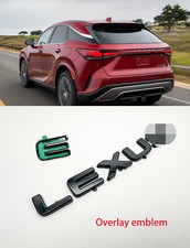 Fit 2023 and up LEXUS RX 350 350h 500H+ BLACKOUT DOOR EMBLEM OVERLAY KIT picture