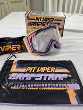 Pit Viper The Brapstrap II High Speed Off Road Goggles Purple Orange Black NIB picture