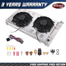 3 Row Radiator Shroud Fan Kit For 1988-1999 GMC Chevy C/K C1500 C2500 C3500 picture