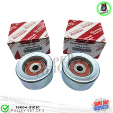 16604-31010 OEM Toyota 4Runner Lexus IS250 SET OF 2 Serpentine Idler Pulley No.2 picture