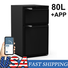 2.8cu ft/80L RV Refrigerator for Truck RV Refrigerator AC110 DC 12V Fridge Mini picture