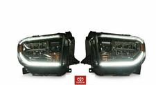 NEW OEM TOYOTA TUNDRA 2018-2019 TRD SPORT & PRO GLOSS BLACK LED HEADLIGHTS 2PC picture