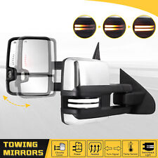 Chrome Power Fold Tow Mirrors Smoked Switchback for 2014-2019 Silverado Sierra picture