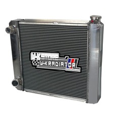 2 Rows Aluminum Radiator For Double Pass 22 x 19 x 3 For Ford Mopar Performance picture