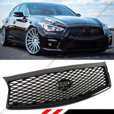 FOR 2014-2017 INFINITI Q50 Q50S GLOSS BLACK OUT FRONT HOOD GRILLE REPLACEMENT picture