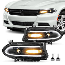Pair Headlamps For 2015-2021 Dodge Charger HID / Xenon Projector LED Headlights picture