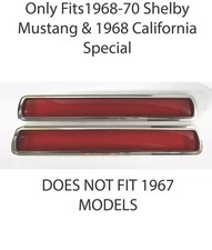 Tail Light Lenses & Bezels For 1968-70 Shelby Mustang & 1968 California Special picture