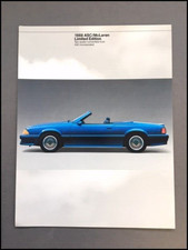 1988 ASC McLaren Limited Edition Mustang 1-page Car Sales Brochure Spec Sheet picture