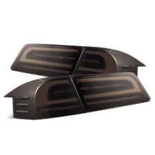 For 12-21 Tesla Model S AlphaRex LUXX LED Tail Lights Smoked Lens Black Housing picture