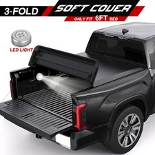 6ft Tri-Fold Truck Bed Tonneau Cover Soft For 2016-2023 Toyota Tacoma Waterproof picture