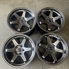 Used 17x9 Vors TR37 5x114.3 30 73.1 Hyper Black Wheels set-4 picture