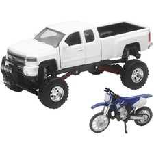 New Ray Toys 1:32 Chevy 4x4 With Yamaha YZ125 SS-54416 picture