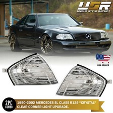 Fits 1990-2002 Mercedes Benz SL Class R129 EURO Crystal Corner Light Lamp Pair picture