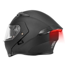 Flip up Modular Full Face Motorcycle Helmet Dual Visors with LED DOT Brand New picture