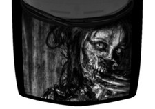 Bloody Zombie Woman Horror Grayscale Truck Hood Wrap Vinyl Car Graphic Decal  picture