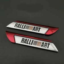 NEW JDM 2x For RALLIART Car Side Fender BADGE Emblems Badges Decals Stickers picture