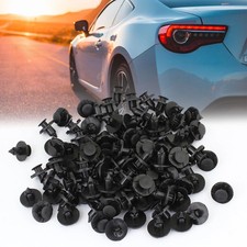100X 8mm Bumper Clips Auto Car Hole Plastic Rivets Fastener Fender Push Pin US. picture