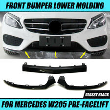 Front Bumper Lip Lower Molding Trim Gloss Black For Mercedes-Benz W205 2015-2018 picture