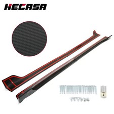 Fits 17-25 Tesla Model 3 Side Skirt Extension Rocker Panel - Carbon Fiber Print picture