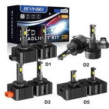 BEVINSEE D40 D1S D1R D2S D2R D3S D3R D5S LED Bulbs 6000K 8000LM Xenon Replace picture