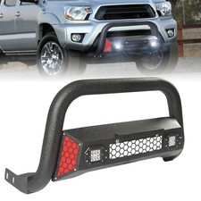 Fits 2005-2015 Toyota Tacoma Truck Black Bull Bar Push Front Bumper Grille Guard picture