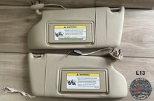 OEM 2001 - 2008 JAGUAR X-TYPE SUN VISORS Set Pair Tan With Lights picture