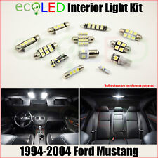 Fits 1994-2004 Ford Mustang WHITE LED Interior Light Package Kit 5 PCS picture