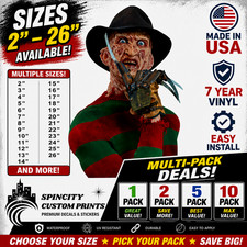 Freddy Krueger Nightmare Vinyl Decal Halloween Car Window Laptop Graphic Sticker picture