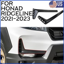 2Pcs Carbon Fiber Style Front Fog Light Lamp Trim Cover For Honda Ridgeline picture