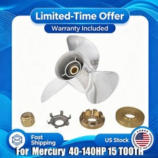 13x19 Stainless Steel Outboard Propeller For Mercury 70 75 90 100 115 125 140HP picture