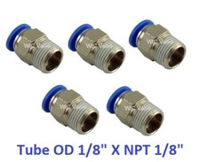5 Piece Male Straight Tube OD 1/8
