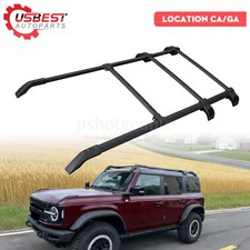 Extended Roof Rack Aluminum For 2021-2024 2025 Ford Bronco Rooftop Black 5PCS picture