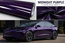 Premium Ultra Gloss Midnight Purple PET Liner Vinyl Wrap Bubble Free 5FTx55FT picture