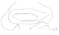 Complete Galfan Coated Steel Prebent Brake Line Kit For Power 4 Wheel Disc. picture