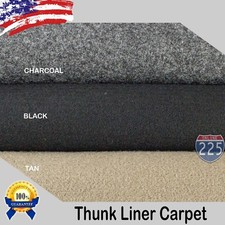 Black/Charcoal/Tan Un-Backed Automotive Trunk Liner Carpet 40