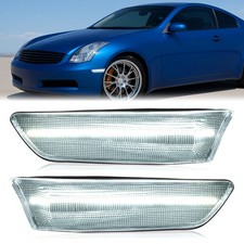 Front Clear Bumper LED Side Marker Lights For Infiniti G35 Coupe 2D 2003-2007 picture