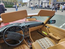 NEW R107 Mercedes Sun Visors SL 350SL 380SL 420SL 450SL 500sl Sun visor PALOMINO picture