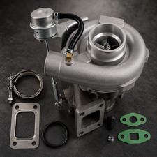 T3/T4 T04E Turbocharger Turbo V-BAND .63 A/R .5A/R Internal Wastegate Set New picture
