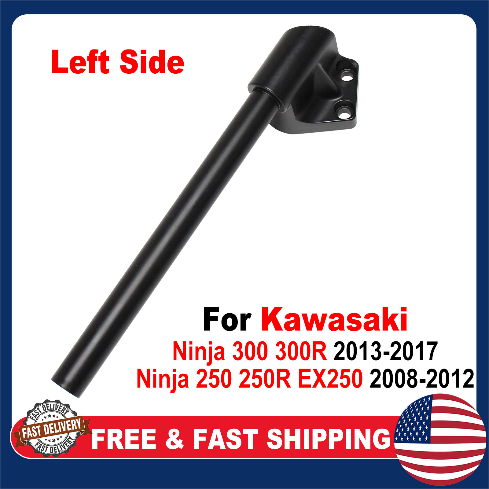 Split Left Handlebar For kawasaki Ninja 250 250R EX250 Ninja 300 300R Handle Bar