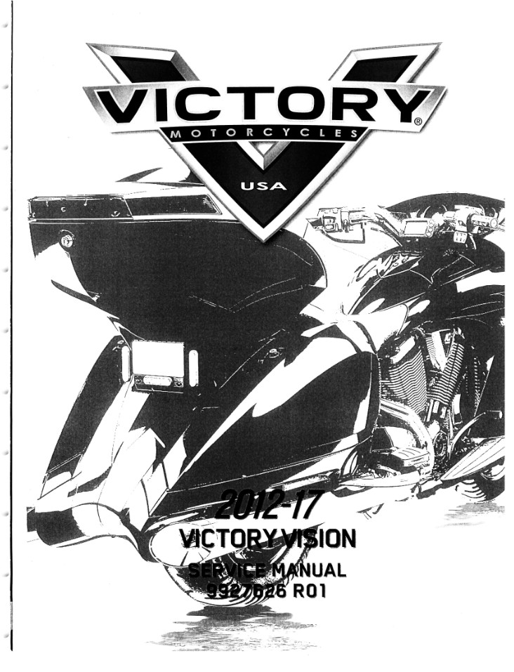 2012-2017 VICTORY VISION/VISION TOUR OEM SERVICE REPAIR MANUAL / 9927626 RO1