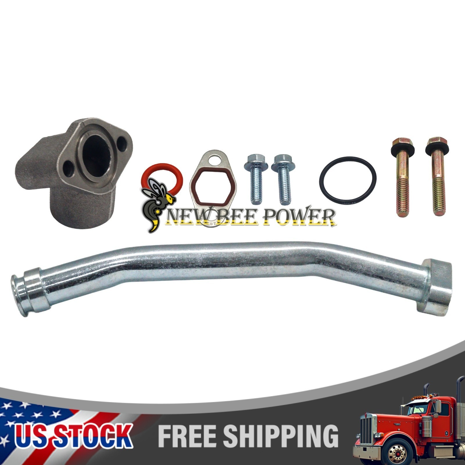 Turbo Oil Drain Line Kit 1338940 1063544 For Caterpillar 3406E C15 Single Turbo
