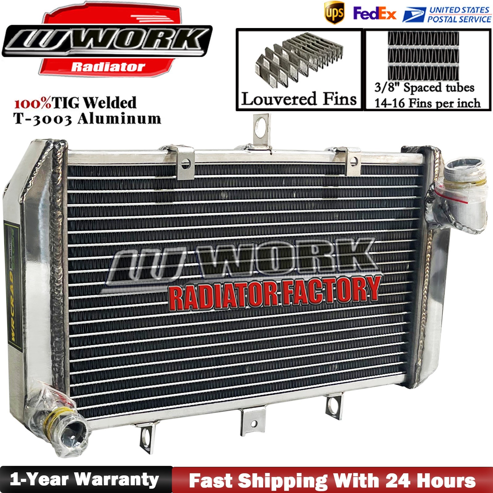 Radiator fit 2010-2016 Kawasaki Z1000 ZR1000 /2015-2022 Versys 1000 AIl Aluminum