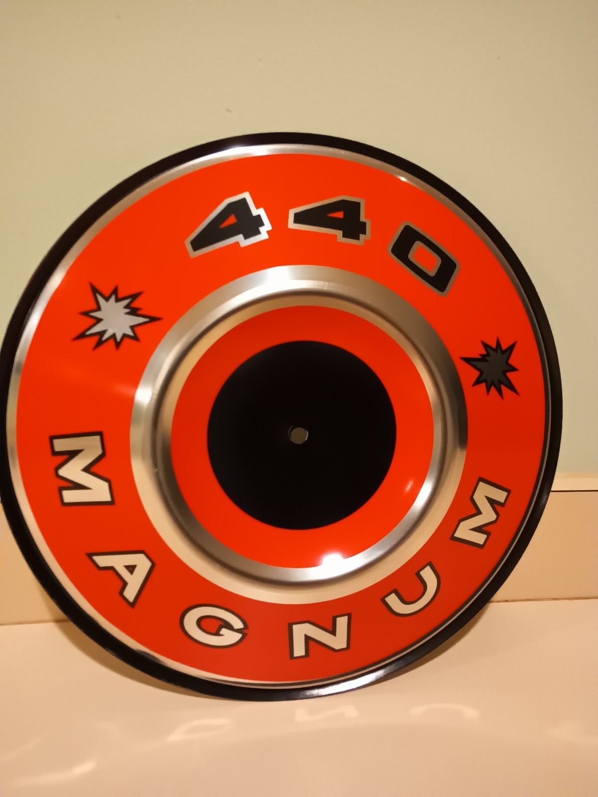 NOS Mopar 440 Magnum Orange Mopar Pie Tin  - 1969 1970 *ORIGINAL*