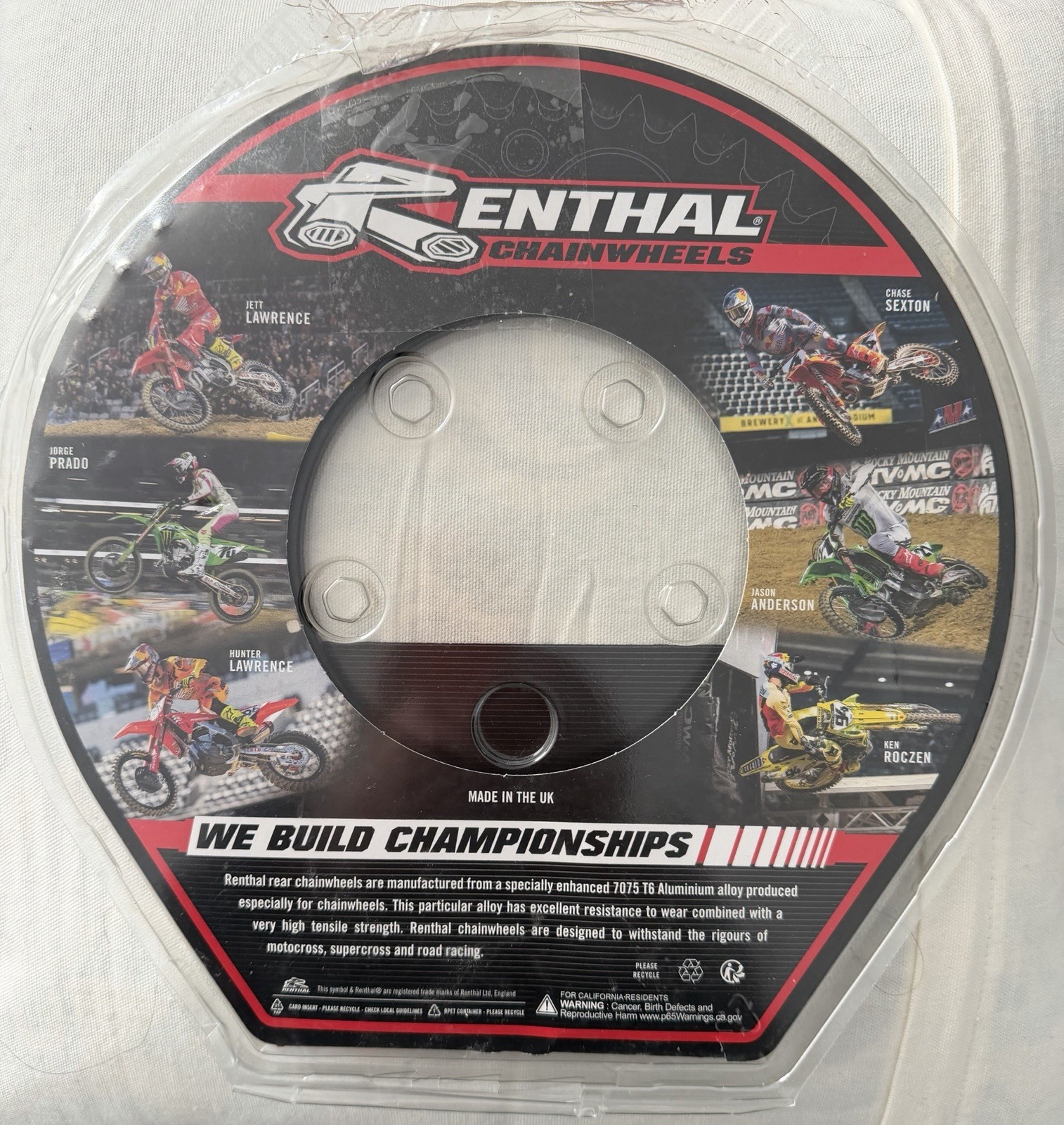 Renthal Ultralight Rear Sprocket 51T Black 112U-520-51GEBK