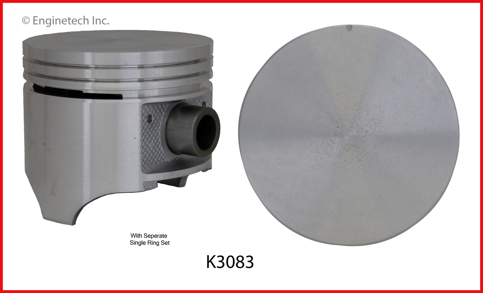 Enginetech K3083(8)P040 Engine Piston Kit with Separate Full Ring Stack for Chry