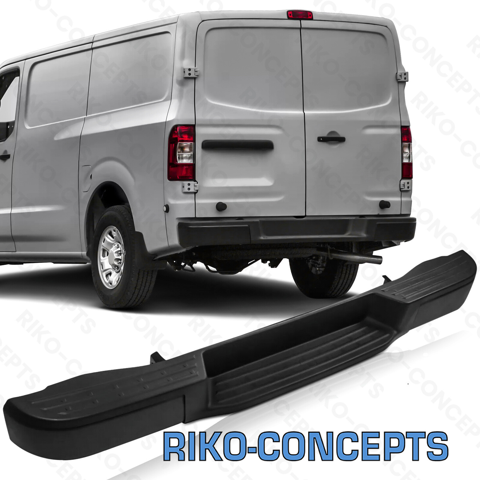 For 2012-2021 Nissan NV1500 NV2500 Black Rear Bumper Assembly NON Sensor Holes